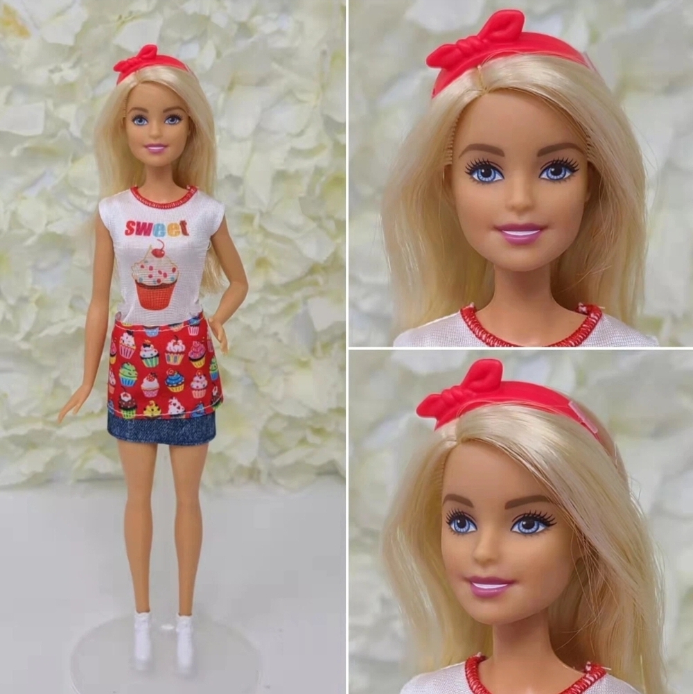 Mattel Barbie Fashionistas Bakery Sweet Cupcake Doll Blonde Beautiful